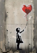 GobekUsa Banksy Boy Girl Balloon Canvas Wall Art