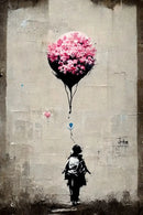 GobekUsa Banksy Boy Girl Balloon Canvas Wall Art