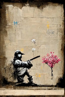 GobekUsa Banksy Boy Girl Balloon Canvas Wall Art