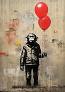 GobekUsa Banksy Boy Girl Balloon Canvas Wall Art