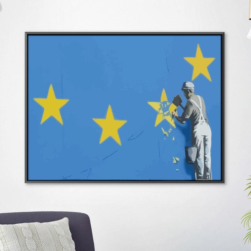 Banksy Brexit Star Dover Canvas