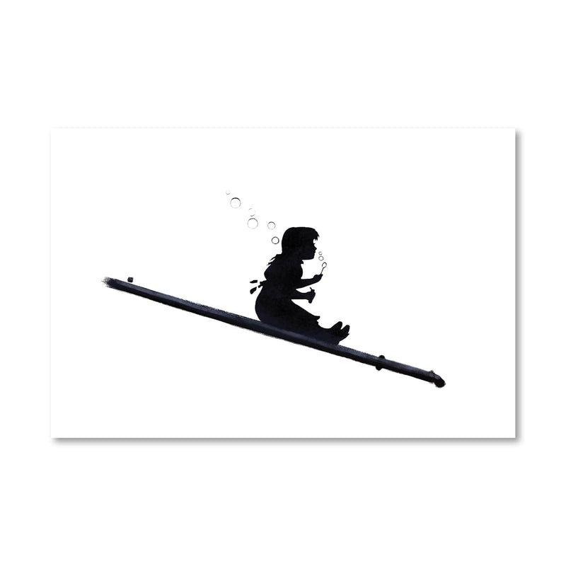 Banksy Bubble Slide Girl Canvas