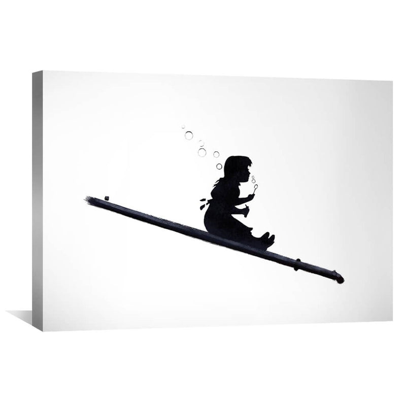 Banksy Bubble Slide Girl Canvas