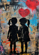 Banksy girl with balloon canvas print set of 6 living room wall art by Decorbites