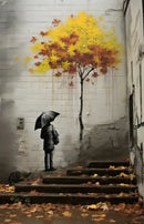 Banksy girl with balloon canvas print set of 6 living room wall art by Decorbites