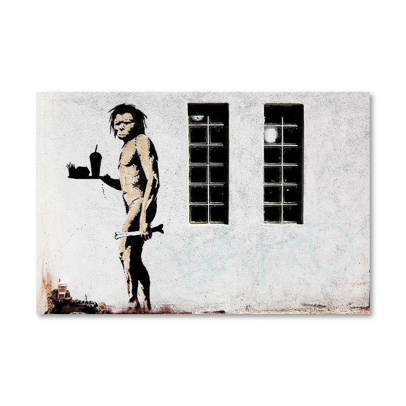 Banksy Caveman Takeaway Canvas