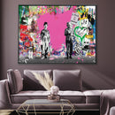 Banksy Chaplin and Einstein Canvas