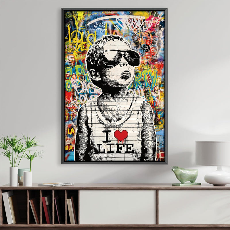 Banksy Child Loves Life Canvas