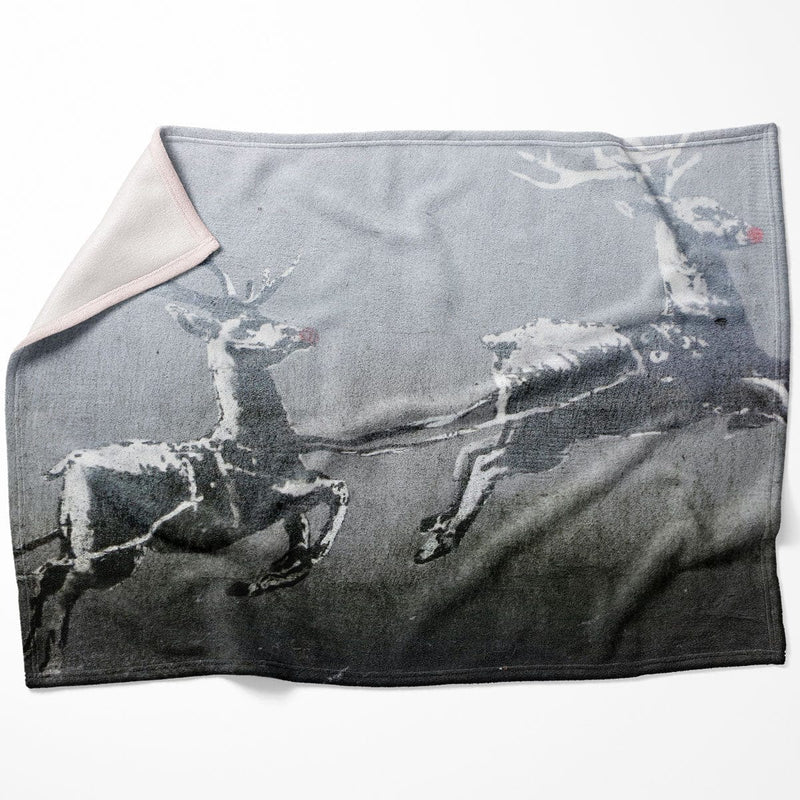 Banksy Christmas Blanket