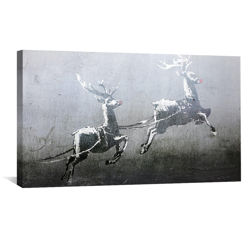 Banksy Christmas Canvas