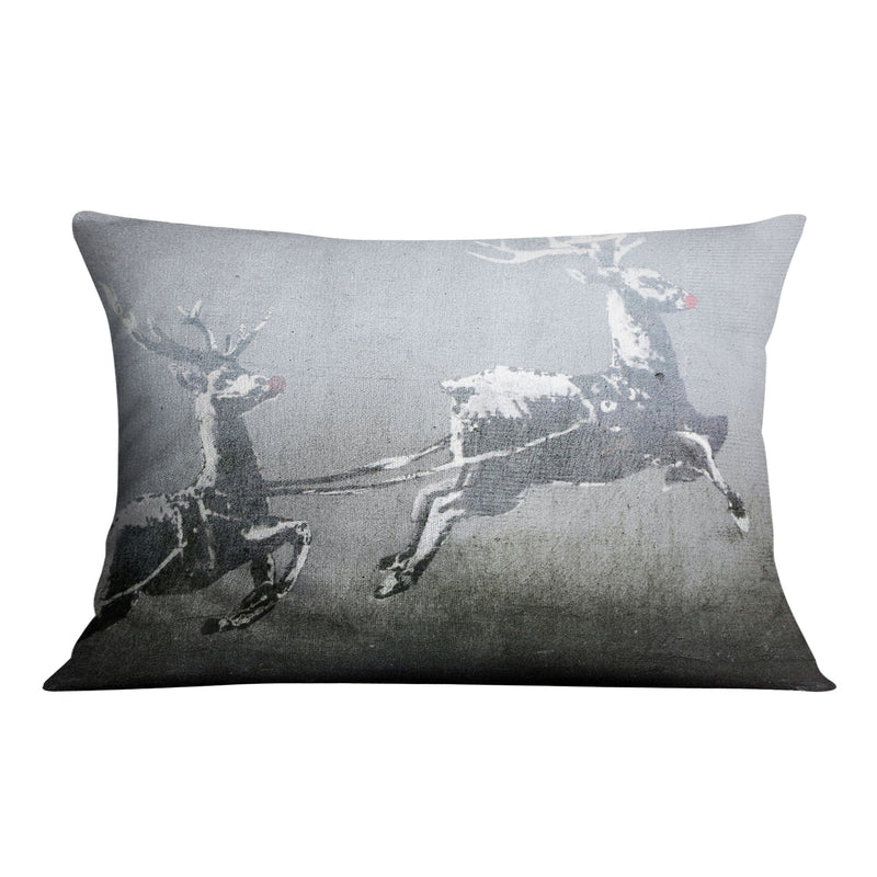 Banksy Christmas Cushion