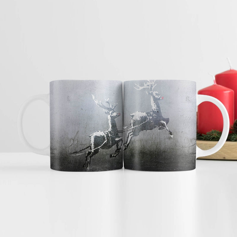 Banksy Christmas Mug