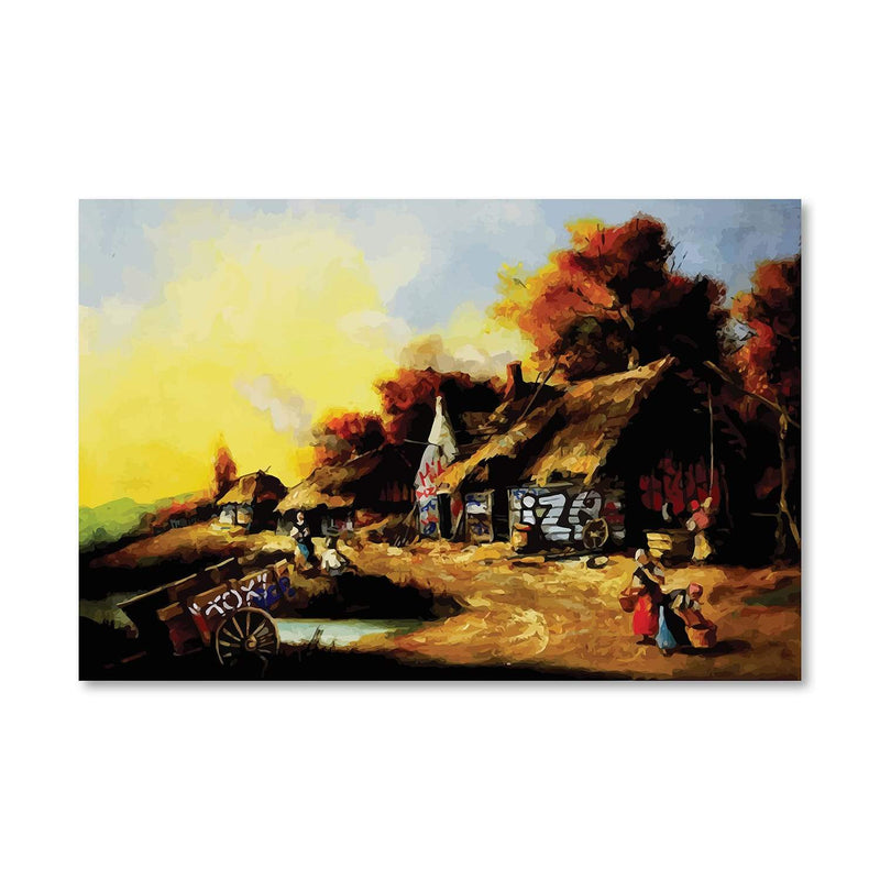 Banksy Countryside Graffiti Canvas