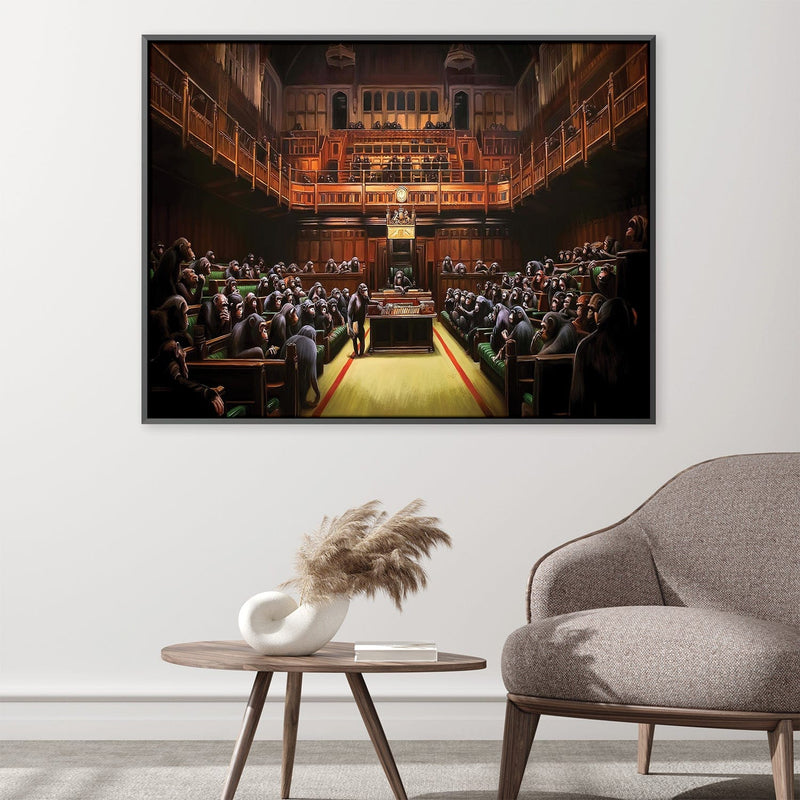 Banksy Devolved Parliament Canvas