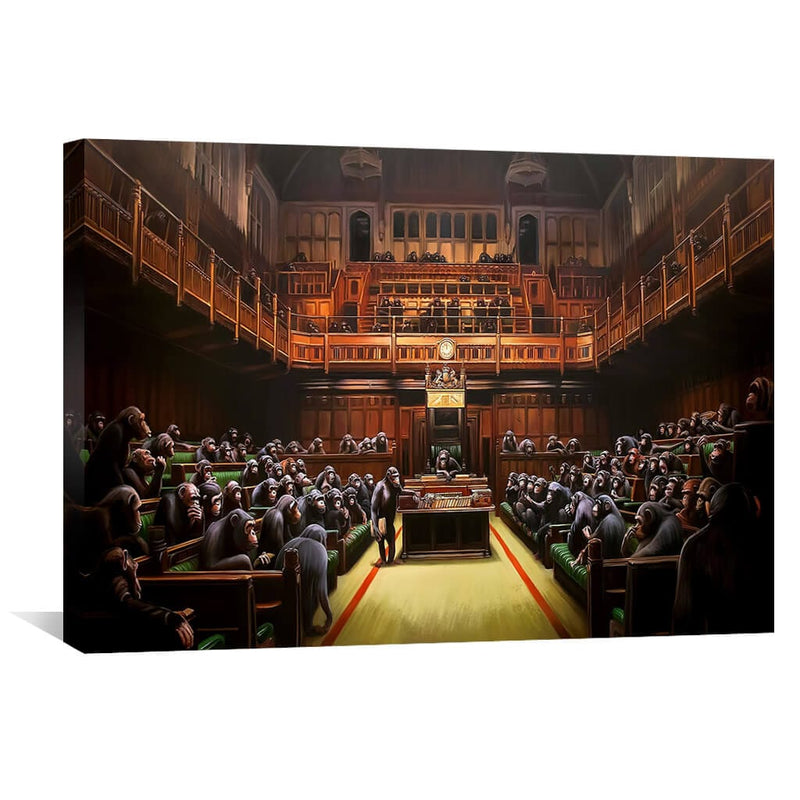 Banksy Devolved Parliament Canvas