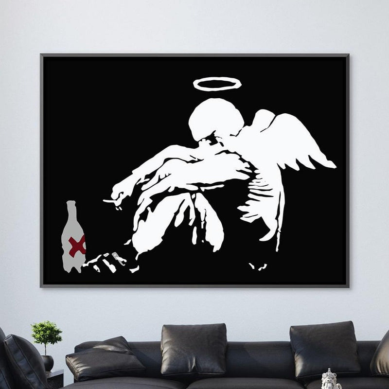 Banksy Fallen Angel Canvas