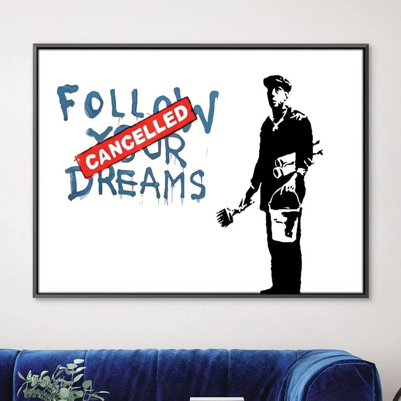 Banksy Follow Your Dreams Canvas