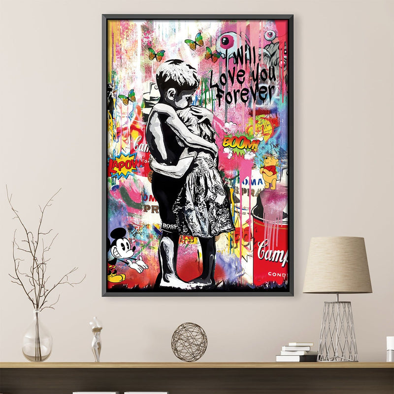 Banksy Forever Love Canvas