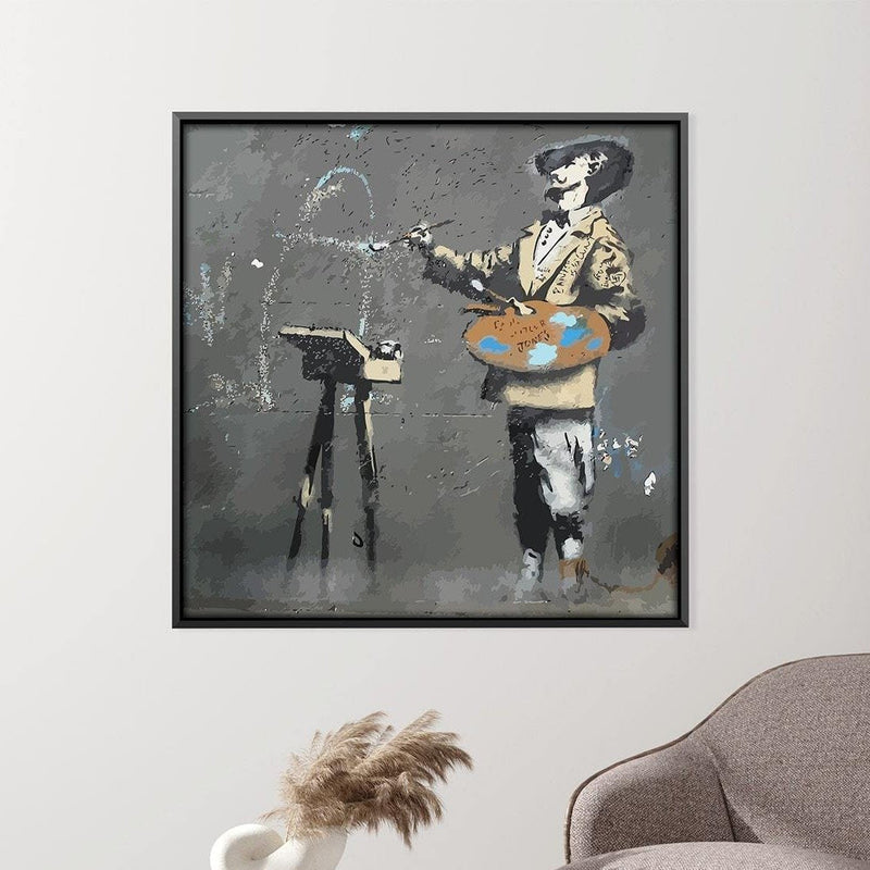 Banksy French Painter Canvas