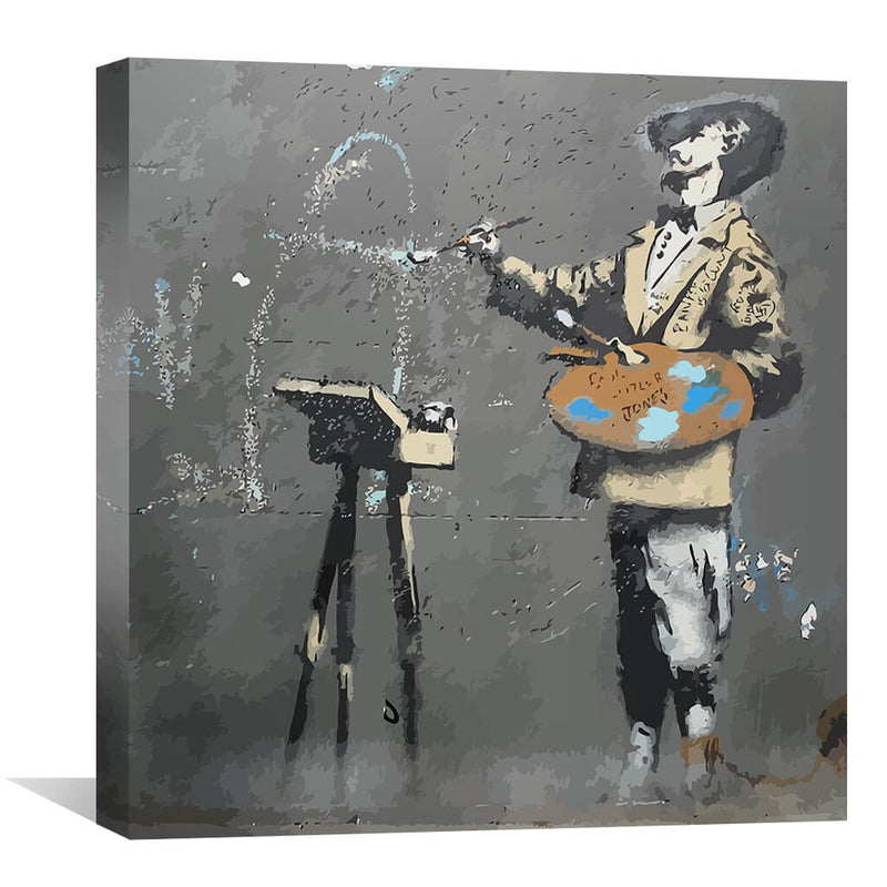 Banksy French Painter Canvas