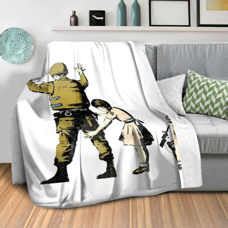 Banksy Girl And Soldier Blanket