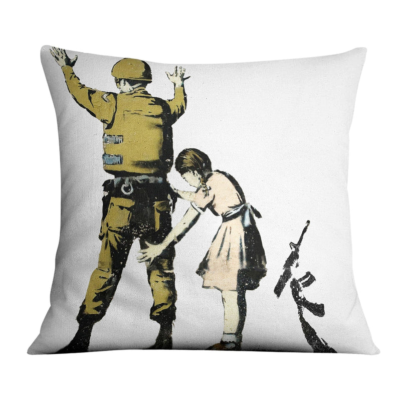 Banksy Girl And Soldier Cushion