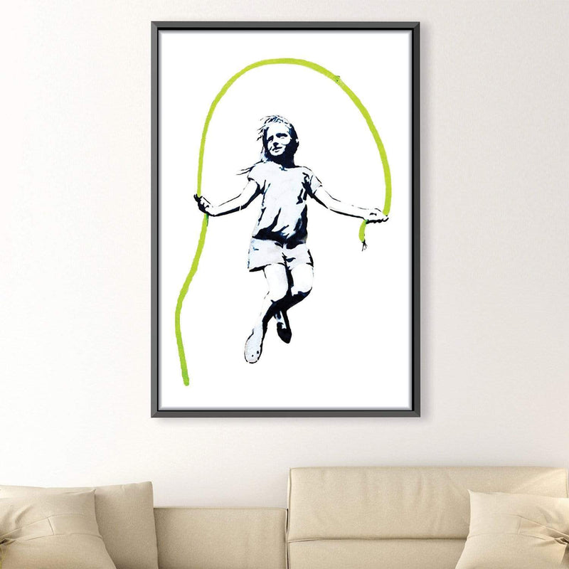 Banksy Girl With Skipping Rope Canvas