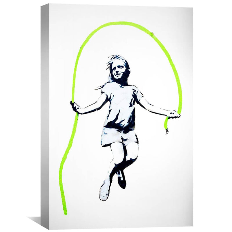 Banksy Girl With Skipping Rope Canvas