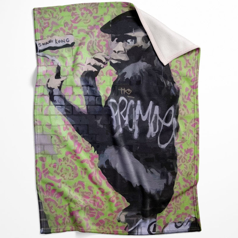 Banksy Gorilla Artist Blanket