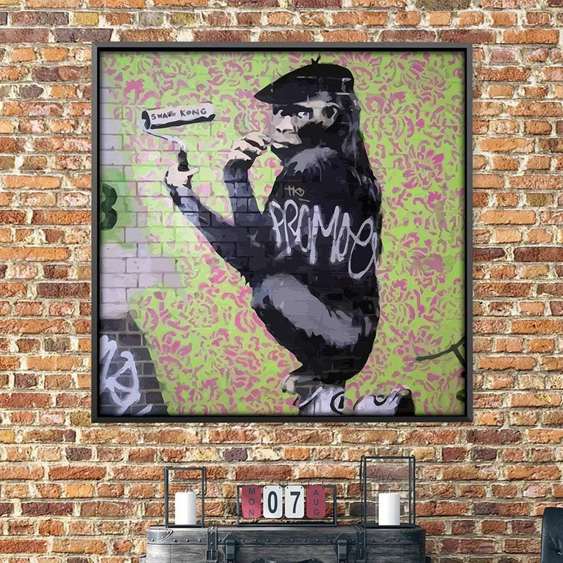 Banksy Gorilla Artist Canvas