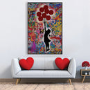 Banksy Graffiti Balloon Girl Easy Build Frame