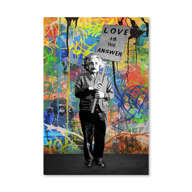 Banksy Graffiti Einstein Canvas