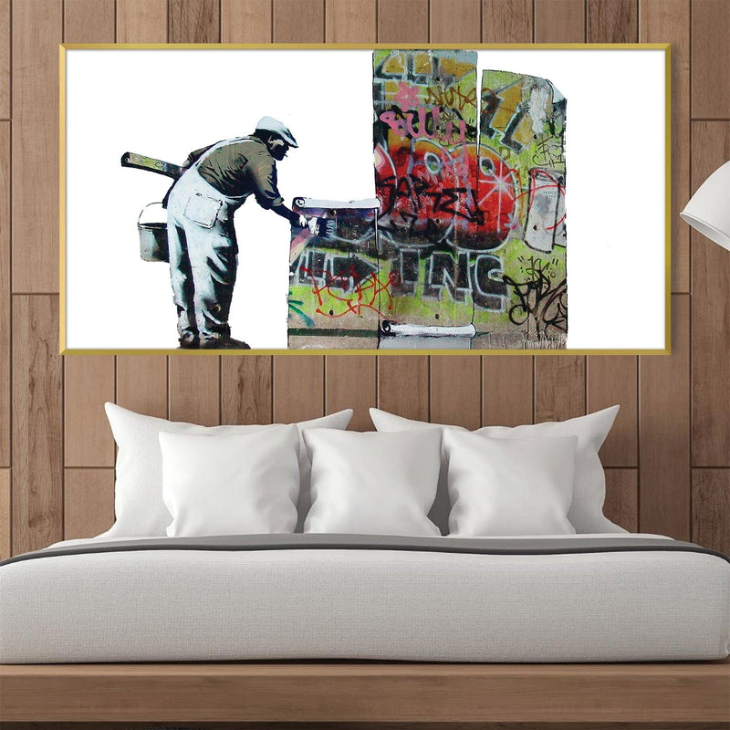 Banksy Graffiti Wallpaper Canvas