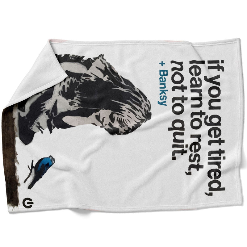 Banksy If you get tired Blanket