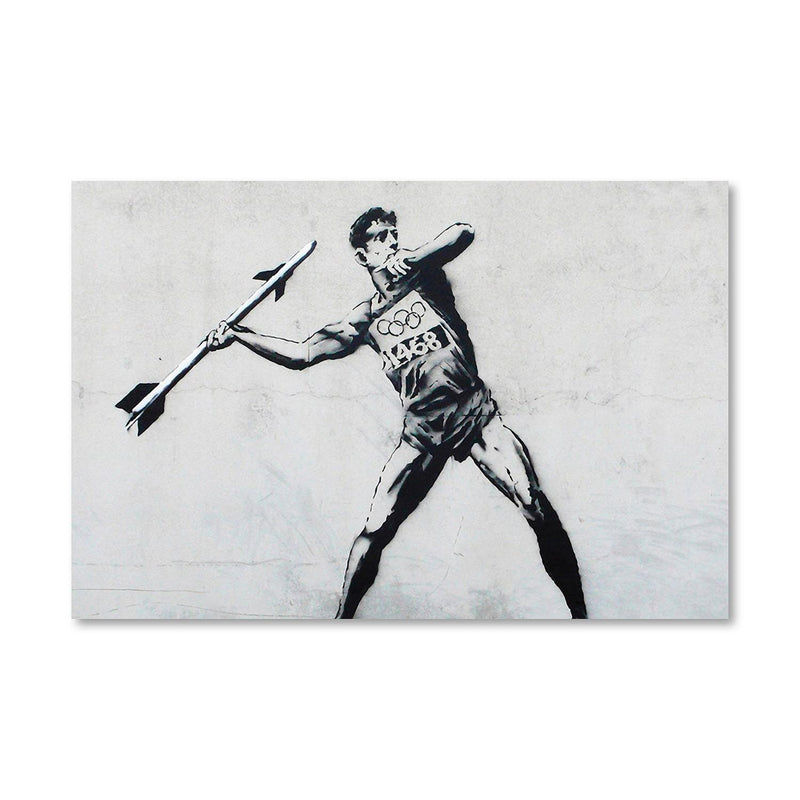 Banksy Javelin Thrower Canvas