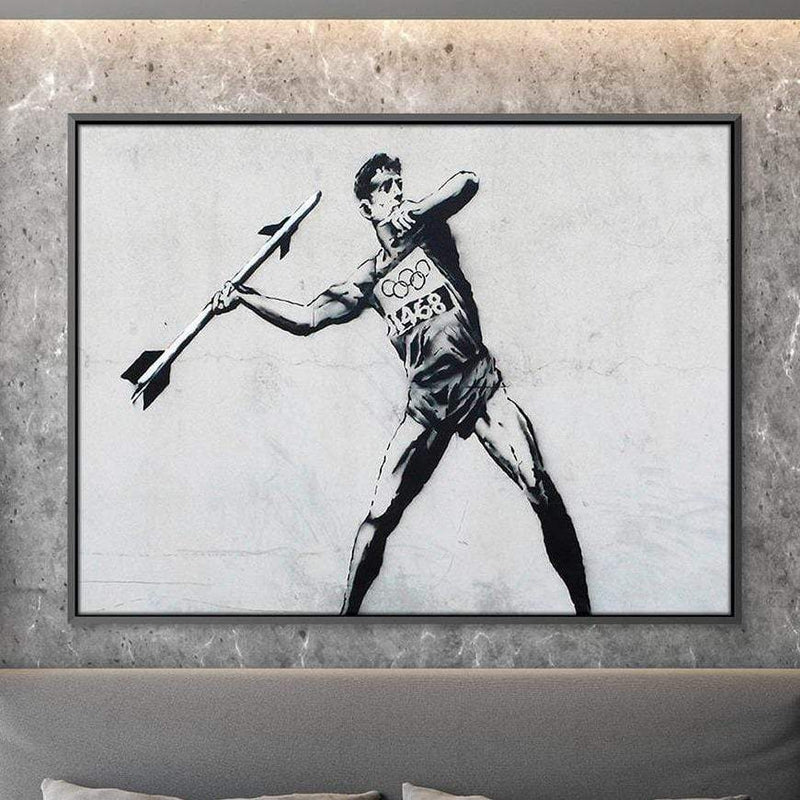 Banksy Javelin Thrower Canvas