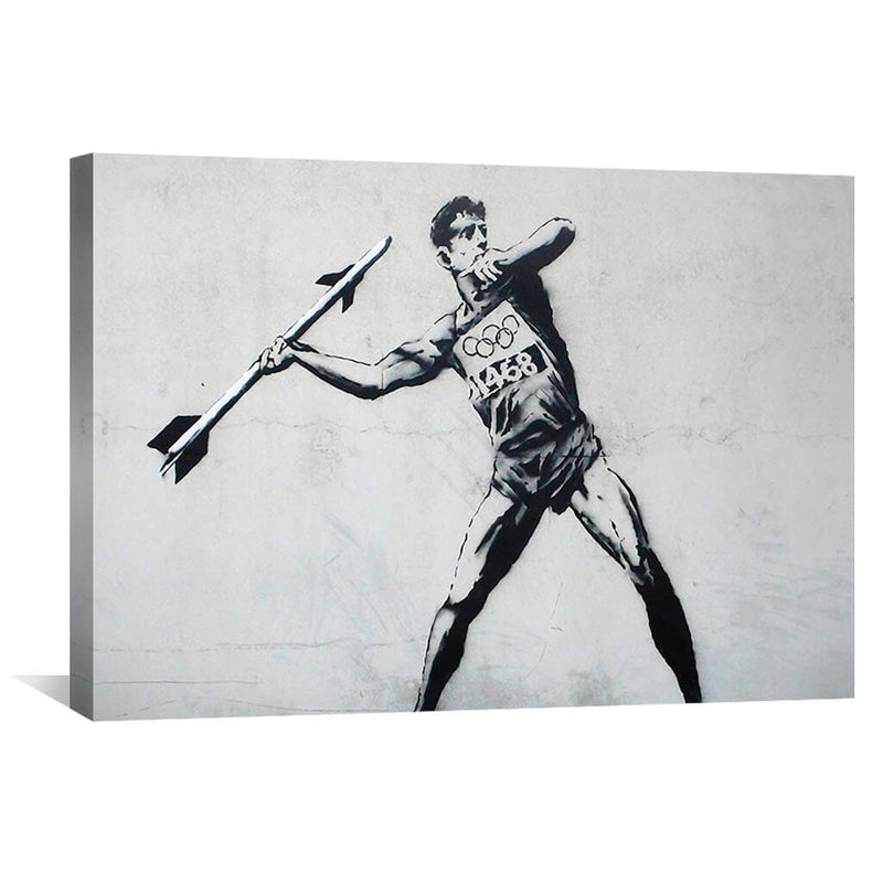 Banksy Javelin Thrower Canvas