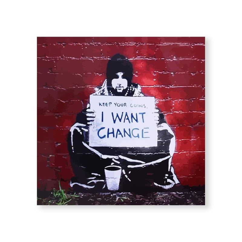 Banksy Keep Your Coins Canvas