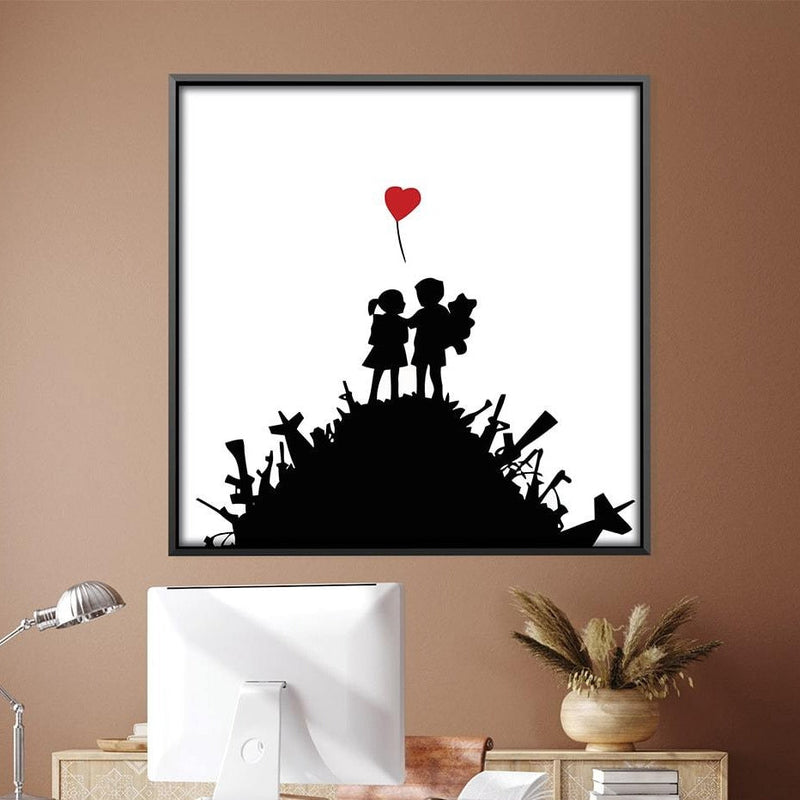 Banksy Kids On Gun Hill Canvas