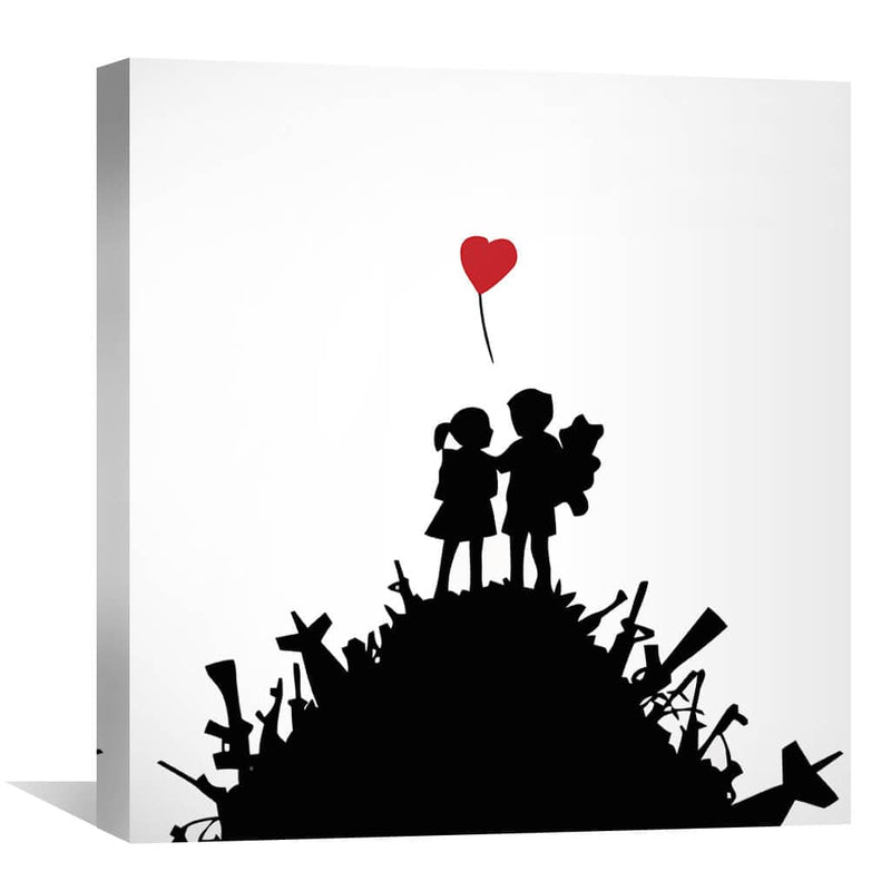 Banksy Kids On Gun Hill Canvas