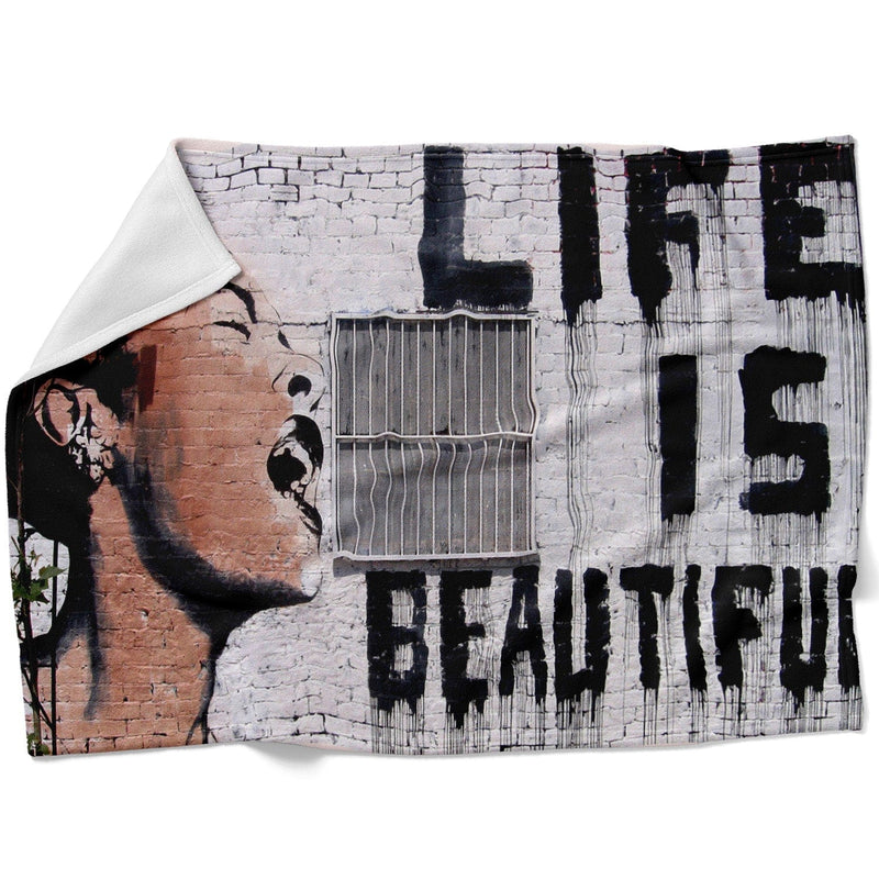 Banksy Life Is Beautiful Blanket