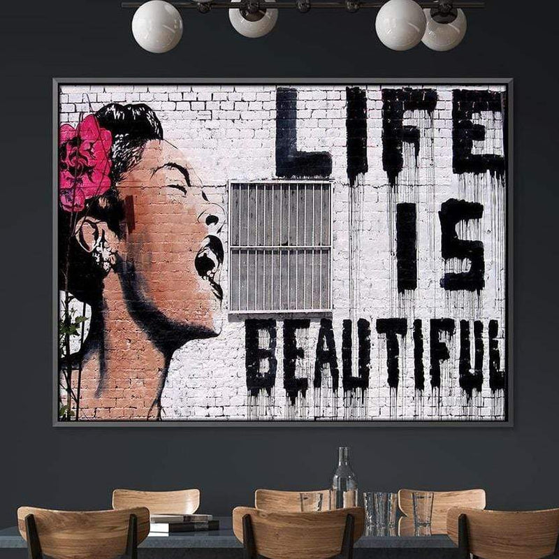 Banksy Life Is Beautiful Canvas