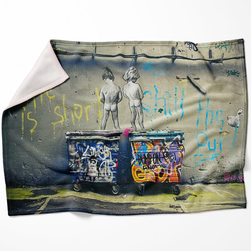 Banksy Life is Short Blanket