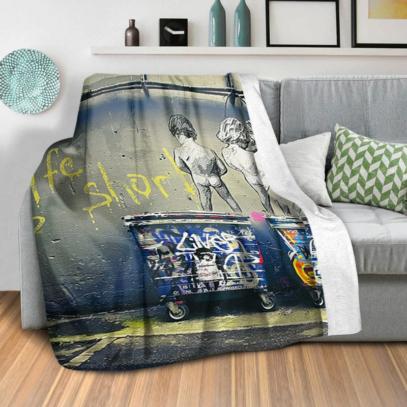 Banksy Life is Short Blanket