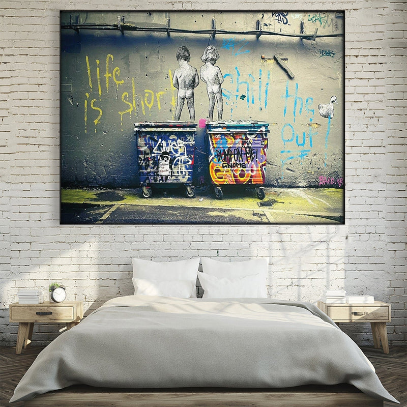 Banksy Life Is Short Easy Build Frame