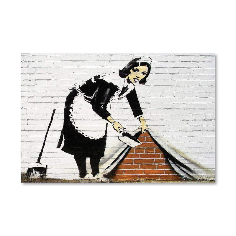 Banksy Maid Sweeping Under The Carpet Canvas