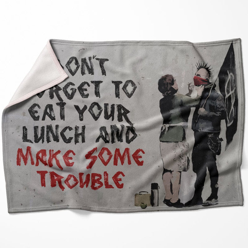 Banksy Make Some Trouble Blanket