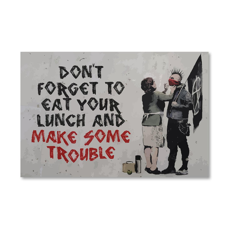 Banksy Make Some Trouble Canvas