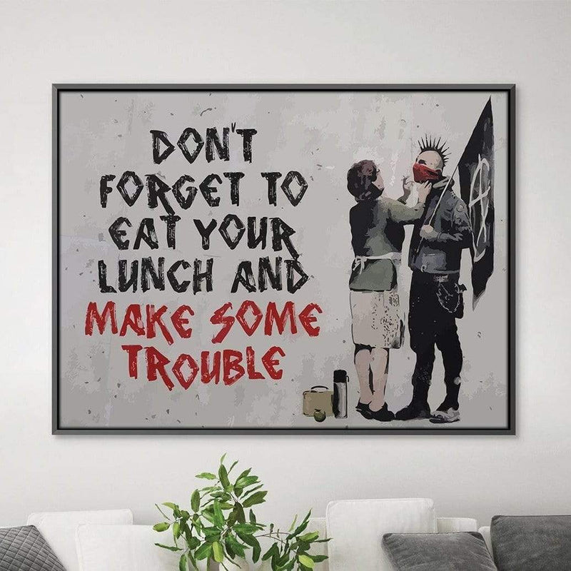 Banksy Make Some Trouble Canvas