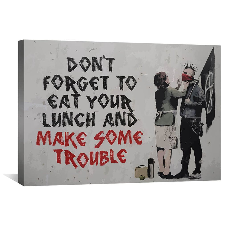 Banksy Make Some Trouble Canvas